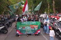 Meriahkan Hari Santri Belasan Ribu Santri Jejali Lapangan Niti Mandala Renon.