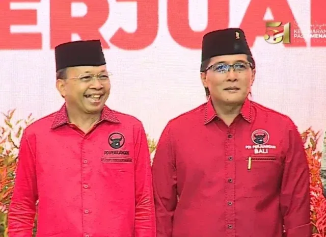 Wayan Koster dan I Nyoman Giri Prasta resmi diusung PDIP untuk maju Pilgub Bali. (Foto/ist)