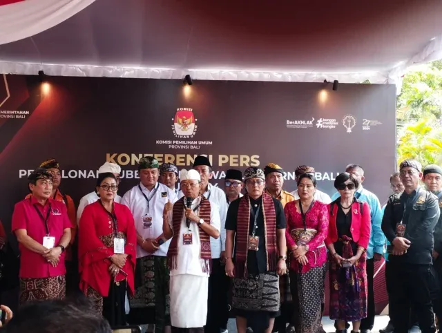 Bakal calon gubernur (Cagub) Bali Wayan Koster berjanji akan merampungkan program yang terhenti di periode kedua jika terpilih lagi pada Pilgub 2024. (Foto/nan)