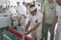 Gedung Rice Milling Unit Perusahaan Daerah Pasar dan Pangan Mangu Giri Sedana Dipelaspas