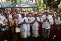 Hadiri Ngusaba Kelapa Desa Timpag Kerambitan, Wayan Koster: Inilah Kearifan Lokal yang Harus Dirawat dan Dilestarikan