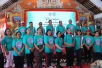 Pjs Ketua TP PKK Kota Denpasar, Ny. Dewa Nyoman Sekar Mahendra Hadiri Peresmian Model Desa Binaan Desa Temesi