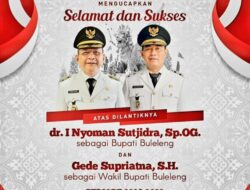 Buleleng Miliki Pemimpin Baru, Sutjidra-Supriatna