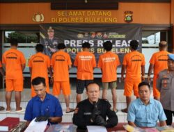 Polres Buleleng Bongkar 5 Kasus Narkoba, 8 Tersangka Diamankan