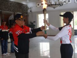 Buleleng Lepas Kirab Api Porprov Bali XVI Menuju Jembrana