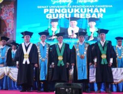 Undiksha Kukuhkan Tiga Profesor Baru, Perkuat Peran Akademisi di Era Disrupsi