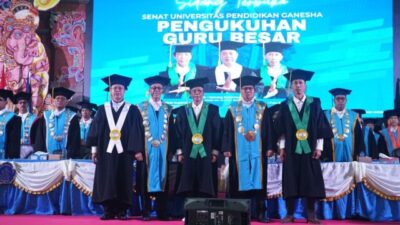 Undiksha Kukuhkan Tiga Profesor Baru, Perkuat Peran Akademisi di Era Disrupsi
