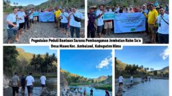 Pegadaian Salurkan Bantuan Rp275 Juta untuk Pembangunan Jembatan Raba Sa’u di Desa Mawu