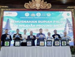 BI dan Polda Bali Musnahkan 3.731 Lembar Uang Palsu